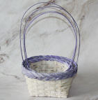 Набор корзин плет. (бамбук), D16*H10*HH31,D19*H10*HH32,D21*H11*HH36, 3 шт.натур./фиолет (ш/к 6205) М