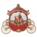 Фигурка декоративная в стекл.шаре "Дед Мороз" с подсветкой, L12 W12 H25 см