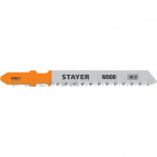 Полотна STAYER", T119B, для эл/лобзика, HCS, по дереву, фанере, ДСП, T-хвост., шаг 2мм, 50мм, 2шт