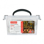 VEGAS  24V Электрогирлянда "Нить" 48 красных LED ламп, в боксе, прозр провод, 5 м, с блоком питания, удлиняемая 