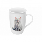 Кружка 450 мл 12*9*12,5 см "Кошка Василиса", NEW BONE CHINA