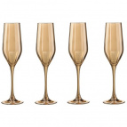 Золотой мед" набор 4-х бокалов для шампанского 160 мл P9307