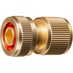 GRINDA Соединитель быстросъемный  BC-12A, 1/2″, с автостопом, из латуни, для шланга(8-426129)