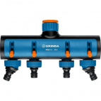 GRINDA поливочные распределители TS-4, 3/4″ - 1″, четырехканальный, с внутренней резьбой  (8-426313)