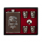 Набор из 6-ти предм: фляжка, 4 стопки, воронка, 230 мл, L22,5 W18 H4,5 см