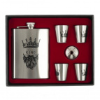 Набор из 6-ти предм: фляжка, 4 стопки, воронка, 230 мл, L21,5 W17 H4 см