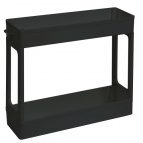 Этажерка узкая 2-х ярусная  (черный)