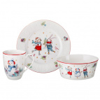 НАБОР ПОСУДЫ LEFARD "WINTER STORY" 1 ПЕР. 3 ПР.:САЛАТНИК 14,5*6 СМ 670 МЛ, ТАРЕЛКА 20,5 СМ, КРУЖКА 3