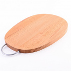 11-31 Доска разделочная овал малый с мет/руч MBкоричневый