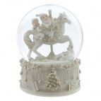 Фигурка декоративная в стекл шаре "Карусель" (ключ,муз), L14 W14 H19 см