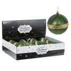 Украшение новогоднее "Шар" (Набор из 12-ти), D 8 см, L35 W27 H8,5 см Полимерный материал