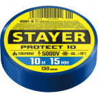 STAYER изолента ПВХ PROTECT-10, 15 мм х 10 м, 5 000 В, синяя(12292-B)