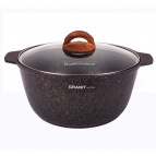 Кастрюля-жаровня а/пр литая 5,0л стекл/кр Granit ultra original