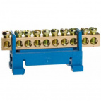 Шина СВЕТОЗАР нулевая на изоляторе типа "Стойка"макс. ток 100А, 5,2мм, 10 полюсов