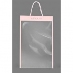 Пакет прозрачный с розовым "JUST FOR YOU" большой 35см*50 см , 10 шт/упак (ш/к 2798)