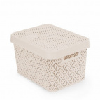 Корзина "Элемент" 17л (с крышкой)(бежевый)