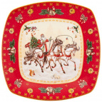 Блюдо Lefard "Тройка" Квадратное 25X4,2Cm Красное