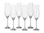 Набор бокалов для шампанского из 6 шт. "Виола" микс 190 мл.