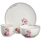 НАБОР ПОСУДЫ LEFARD "САМАЯ СЛАДКАЯ" 3 ПР. (КРУЖКА 240МЛ, САЛАТНИК 500МЛ, ТАРЕЛКА 20,5СМ)