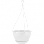 Горшок подвесной  c фиксируемым поддоном InGreen Athena 4,5 Л, белоснежный жасмин