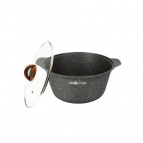 Кастрюля а/пр литая 4,0л стекл/кр Granit ultra original индукция ТМ KUKMARA