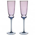 НАБОР БОКАЛОВ ДЛЯ ШАМПАНСКОГО "TWIST & SHINE" PURPLE, 2 ШТ/210 МЛ