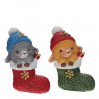 Фигурка декоративная "Овечка", 2в., L5,5 W4 H7,3