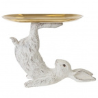 Фигурка декоративная "Заяц" с подставкой, L20 W8,5 H15 см