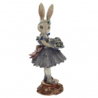 Фигурка декоративная "Зайка", L15,5 W14,5 H34,5 см