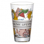 Healthy lifestyle" стакан для сока выс. 400мл SL/St с рис.28995 42877 D 28995 SL/St