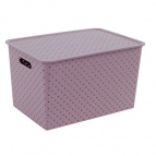 Корзинка "Береста" 14л 350х245х205мм с крышкой (сирень)