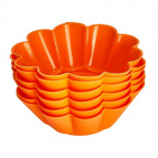 AK-6056S/6 Набор из 6-ти формочек для кексов 7,5*4 см (200) цвет оранжевый