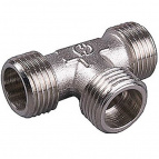 Тройник GENERAL FITTINGS никелированная латунь, ш/ш/ш, 1/2"