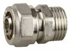 Соединитель ЗУБР с наружной резьбой, цанга-штуцер,1/2"х16х2,0 мм, никель