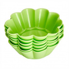 AK-6056S/6 Набор из 6-ти формочек для кексов 7,5*4 см (200) цвет зеленый