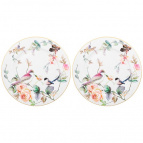 Набор тарелок 2 пр. 26,5*26,5*2 см "Певчие птички" NEW BONE CHINA