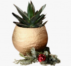 397326 Кашпо керам. Nugget gold d14 h11 см золото (ш/к 7804)